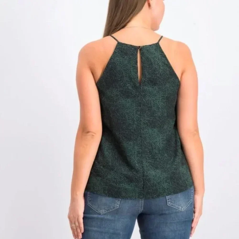 Kaileigh green black high neck M top - Picture 2 of 7